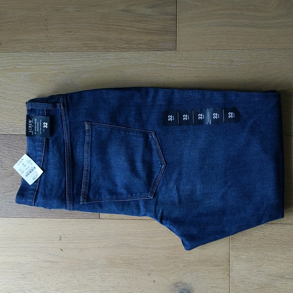 J.Crew 9" High-Rise Skinny Jeans 32" Waist NWT